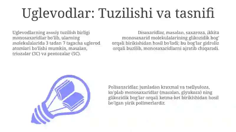 Uglevodlar metabolizmi: Asosiy jarayonlar 3