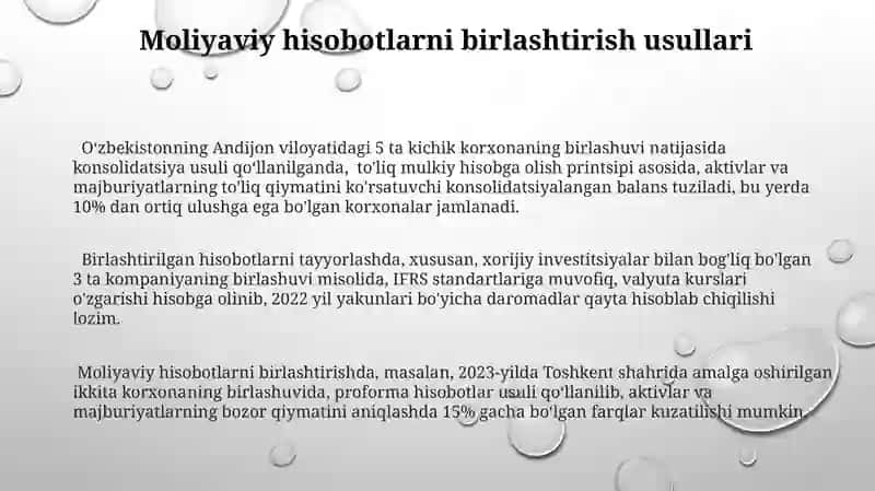 Moliyaviy hisobotlarni birlashtirish usullari va texnologiyalari 3