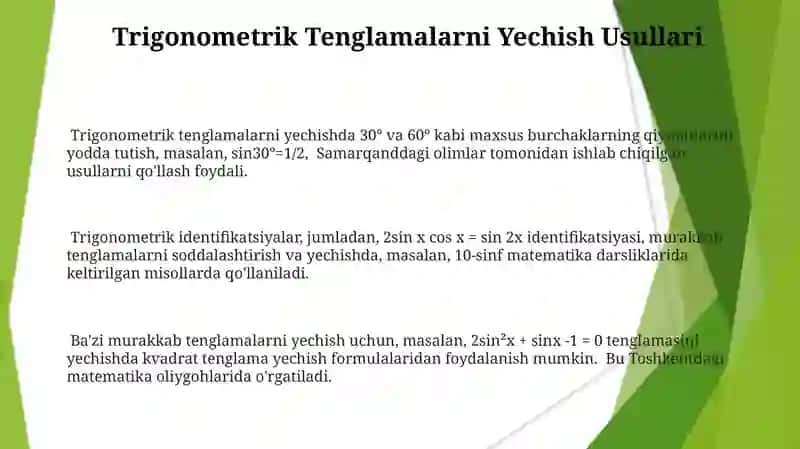 Trigonometriktenglamalar 3