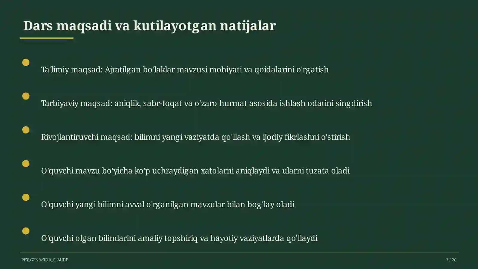 Ajratilgan bo'laklar (8-sinf) 3