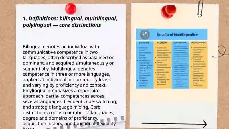 Multilingual, bilingual and polylingual. Differences between them 3