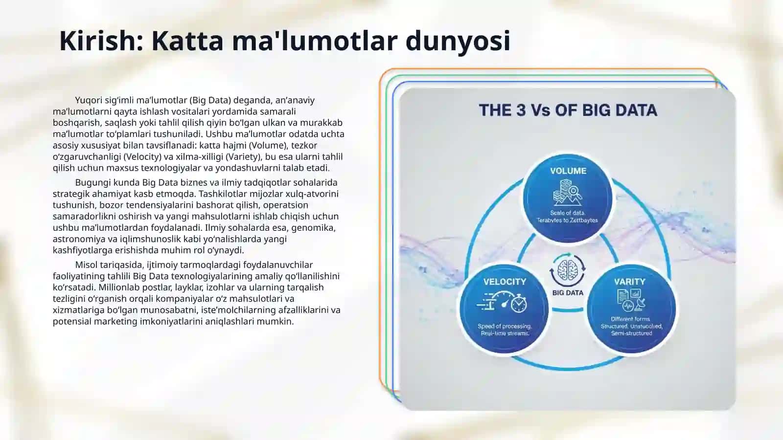 Yuqori sigʻimli maʼlumotlar (Big Data) 3