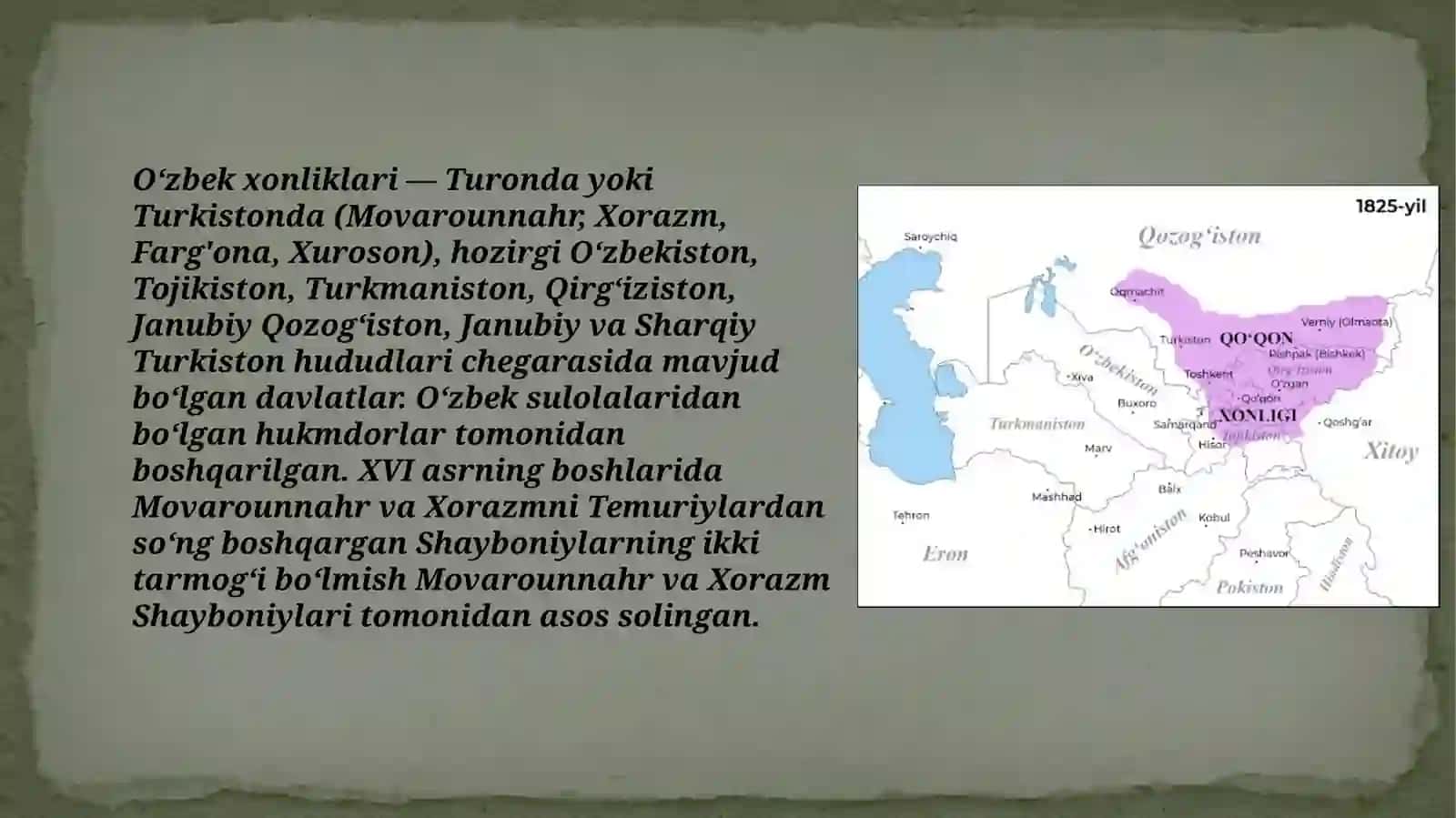 O’zbek xonliklari va milliyg’oya 3