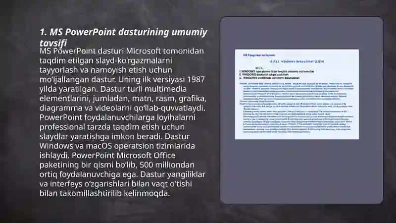MS PowerPoint Taqdimot Yaratish Dasturlari 3