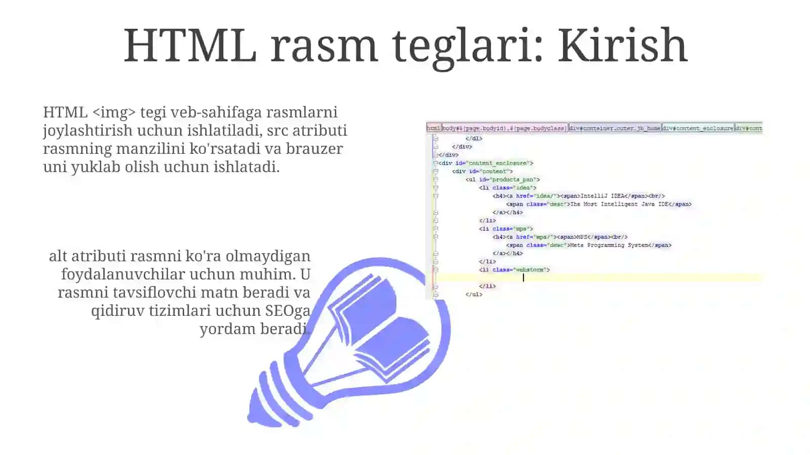 HTML rasm teglari: Kirish 3