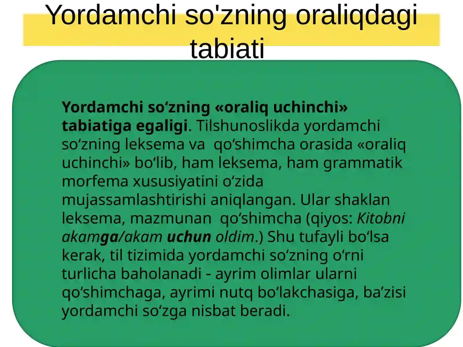 YORDAMCHI SO'ZLAR 3