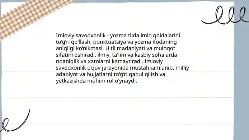 Imloviy savodxonlik 3