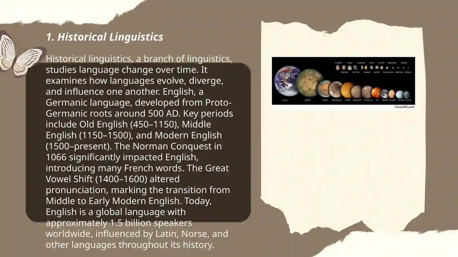 Interrelations and developmental laws of languages 3