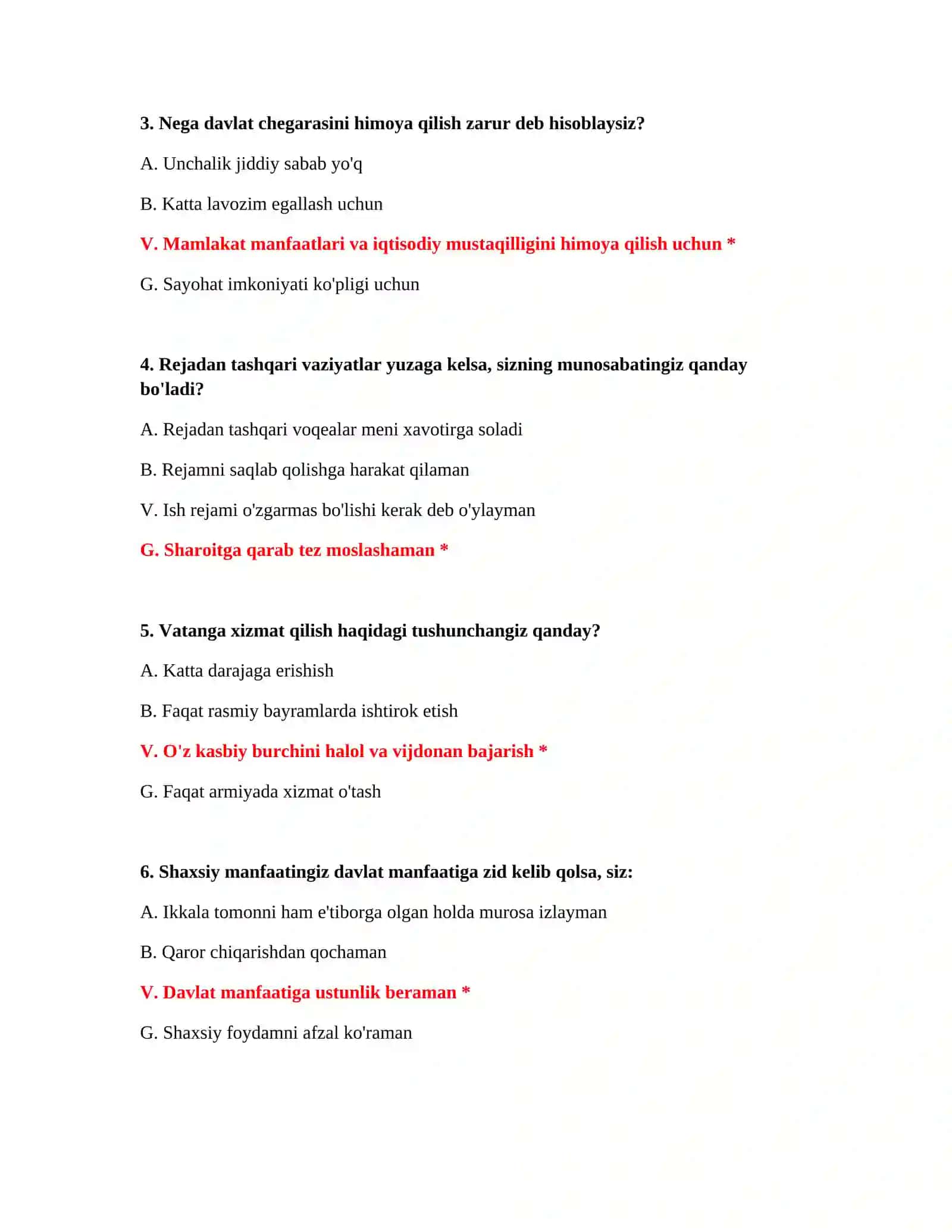 PSIXOLOGIK TEST SAVOLLARI 3
