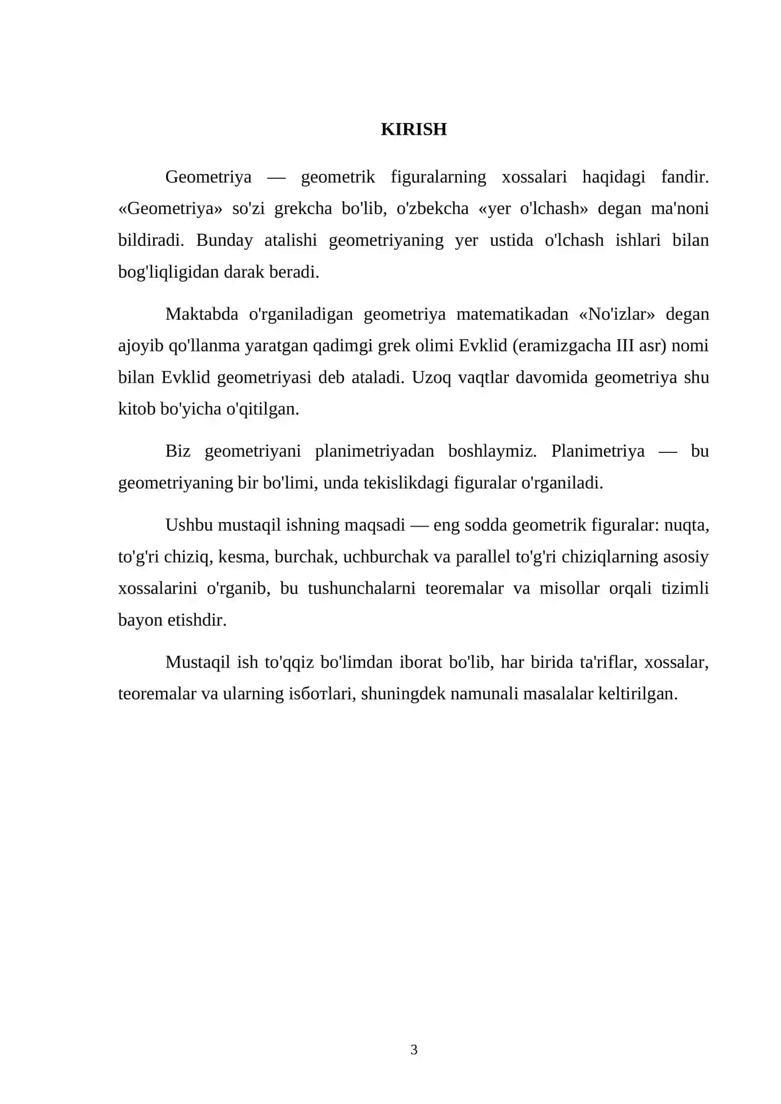ENG SODDA GEOMETRIK FIGURALARNING ASOSIY XOSSALARI 3