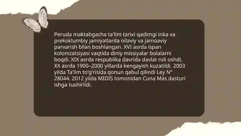 Peru maktabgacha ta'lim tashkiloti 3