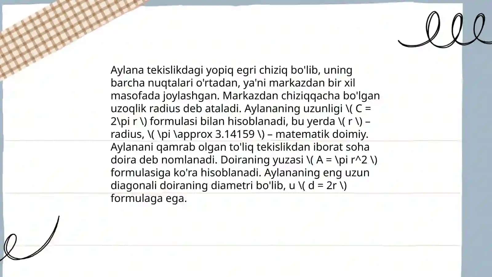 Aylana va doira 3