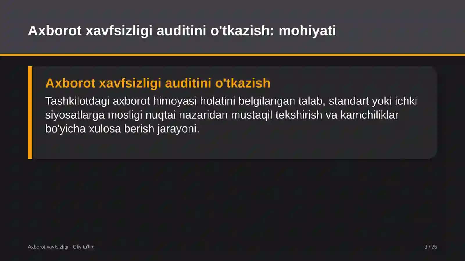 startaplarda axborot xavfsizligi auditini o'tkazish 4741 3