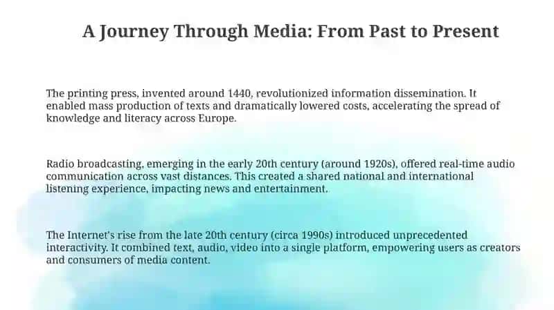 A Journey Through Media: From Past to Present 3
