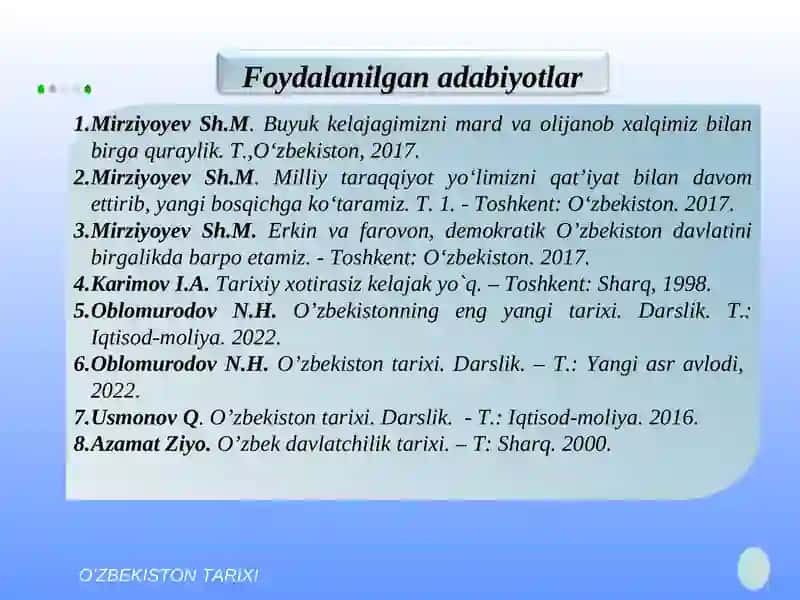 O‘zbekistonning eng yangi tarixi 3