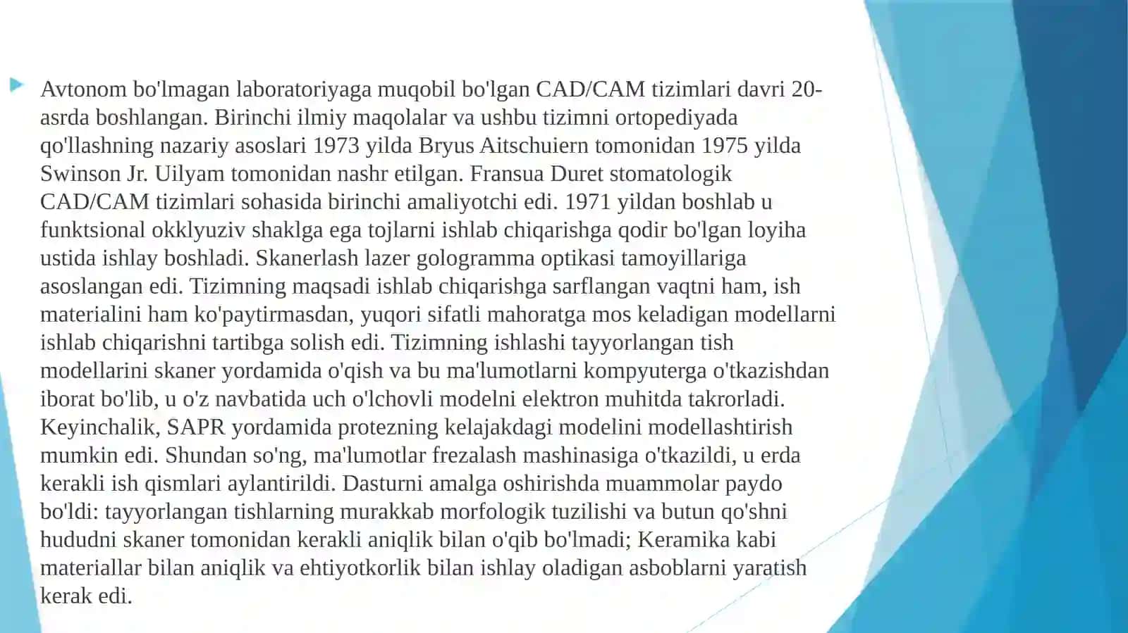 CAD/CAM texnologiyasI 3