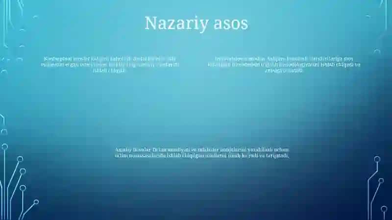 Xalqaro Baholash Dasturlarini O‘Zida Mujassamlashtirgan Innovatsion Metodlar Asosida Dars Ishlanmalari Ishlab Chiqish Va Amaliyotga Tadbiq Etish 3