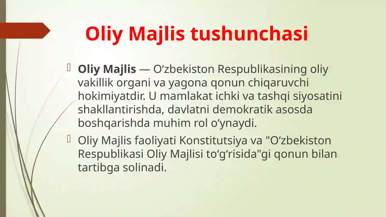 Oʻzbekiston Respublikasining Oliy Majlisi 3