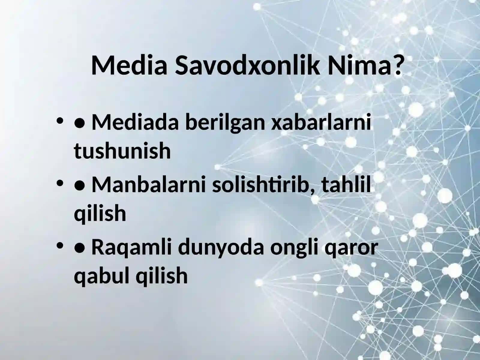Xorijiy til va adabiyot ingliz tili yoʻnalishi 1-kurs talabasi Subxono 3