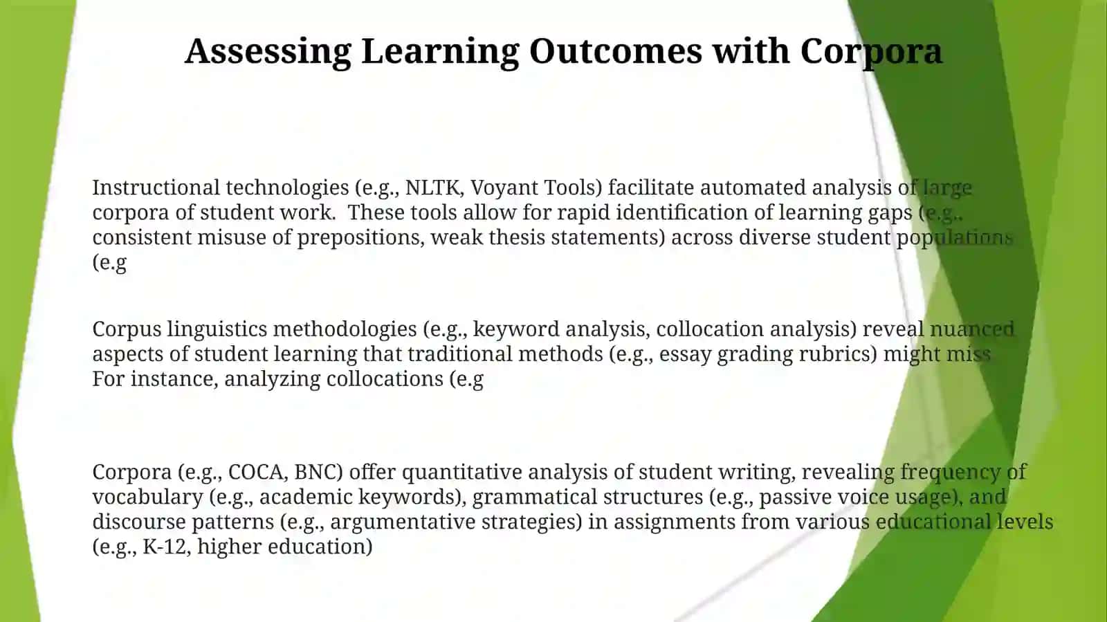 Corpus Linguistics and Instructional Technology 3