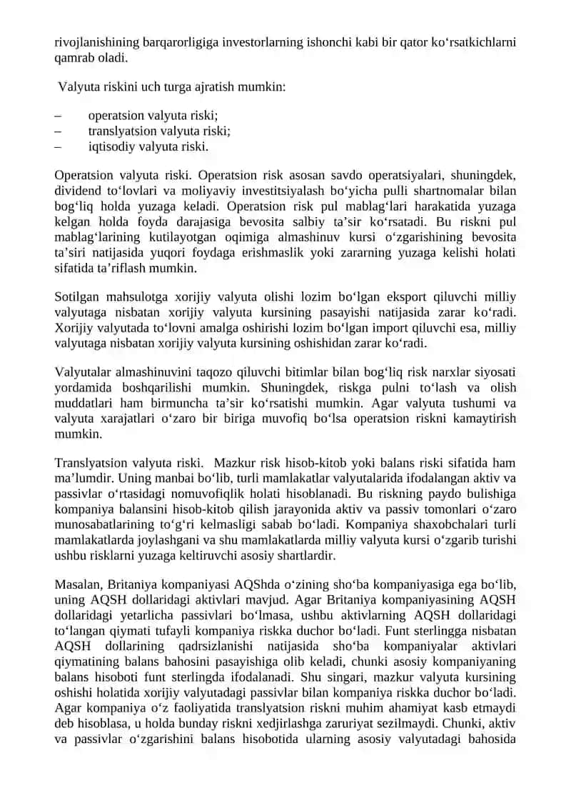 Valyuta risklari 3