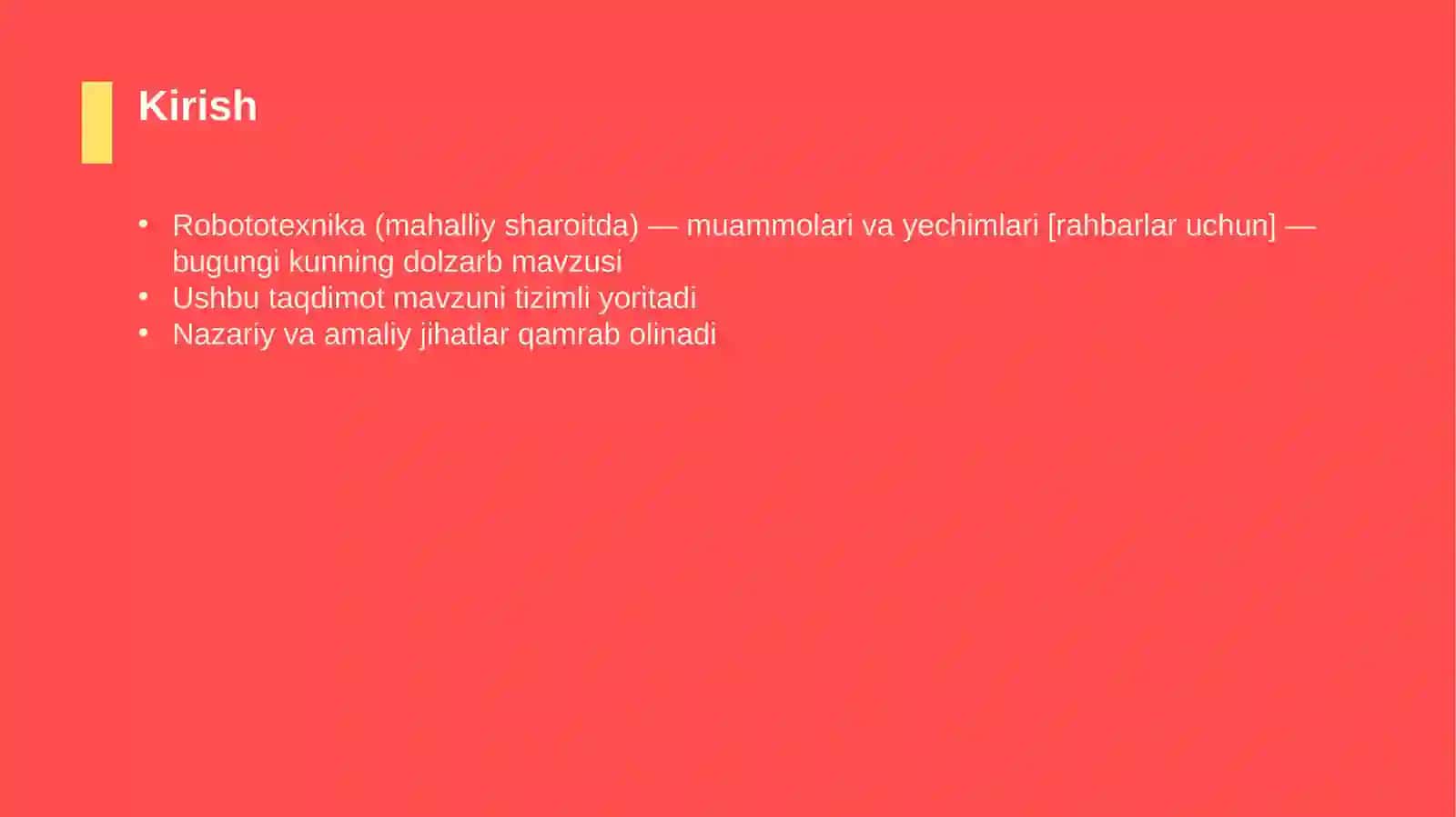 Robototexnika (mahalliy sharoitda) — muammolari va yechimlari [rahbarlar uchun] 3