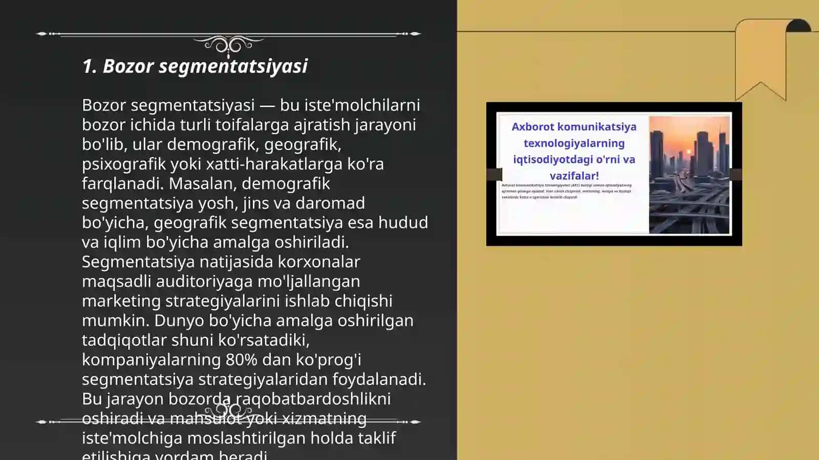 Bozor segmentatsiyasi 3