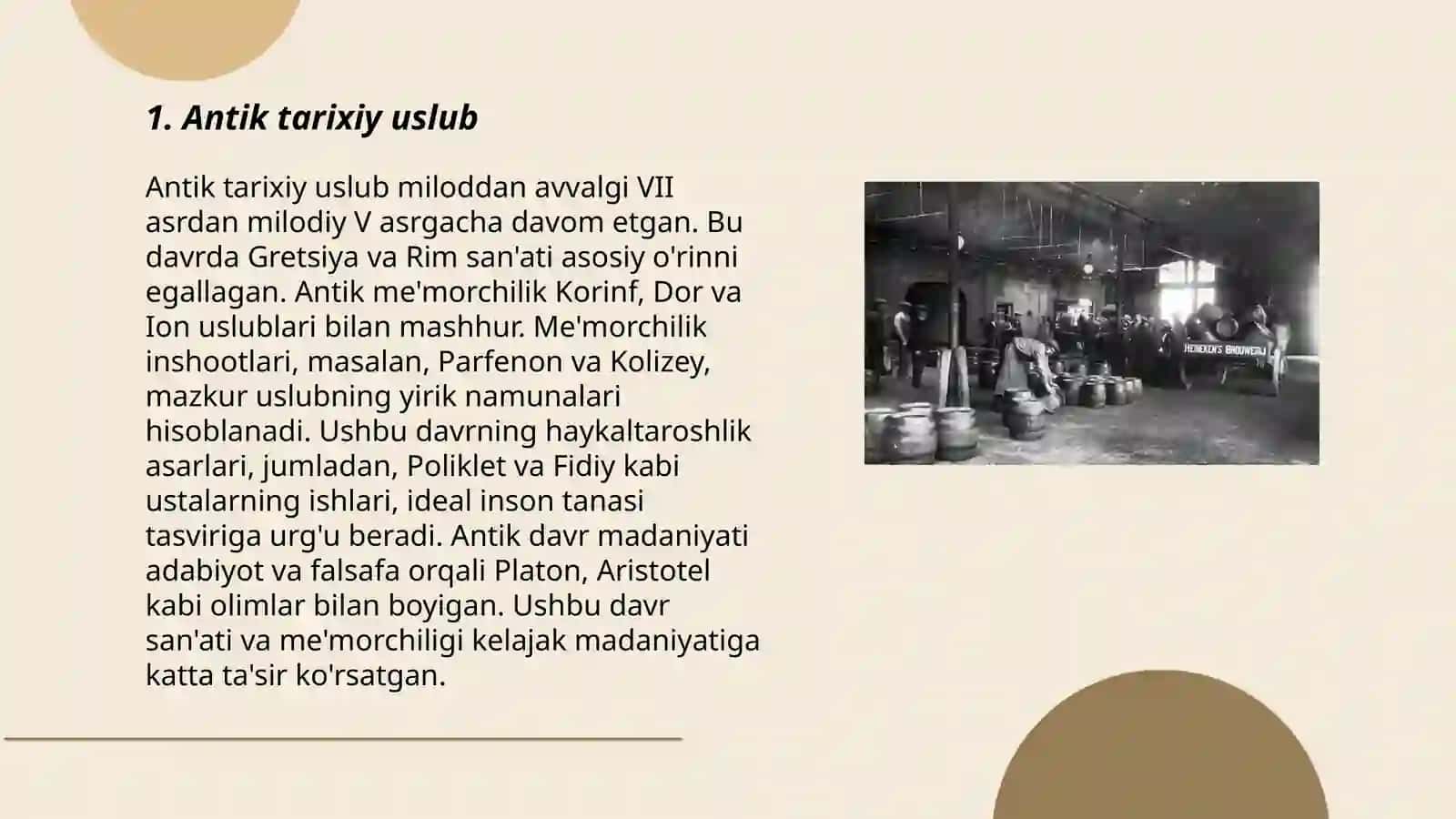 Antik tarixiy uslublar 3