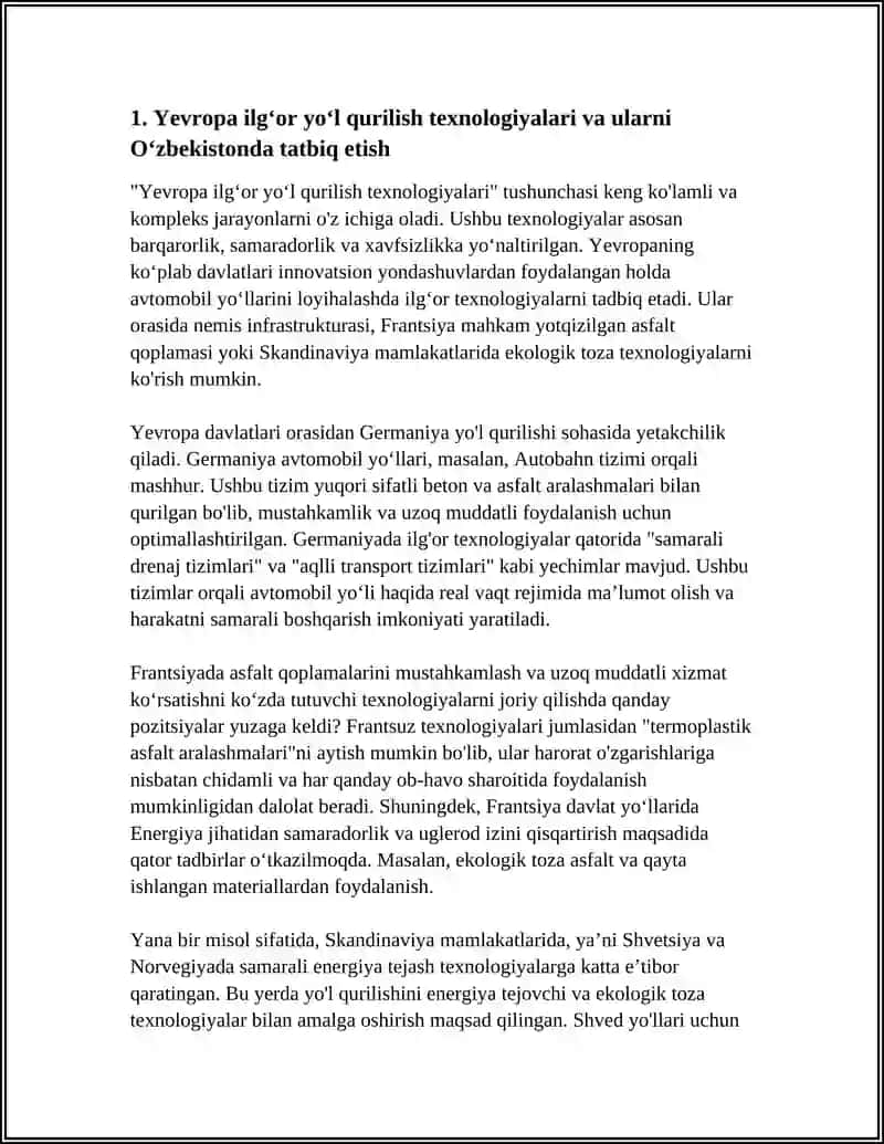 Yevropa Ilg'or Yo'l Qurilish Texnologiyalari 3