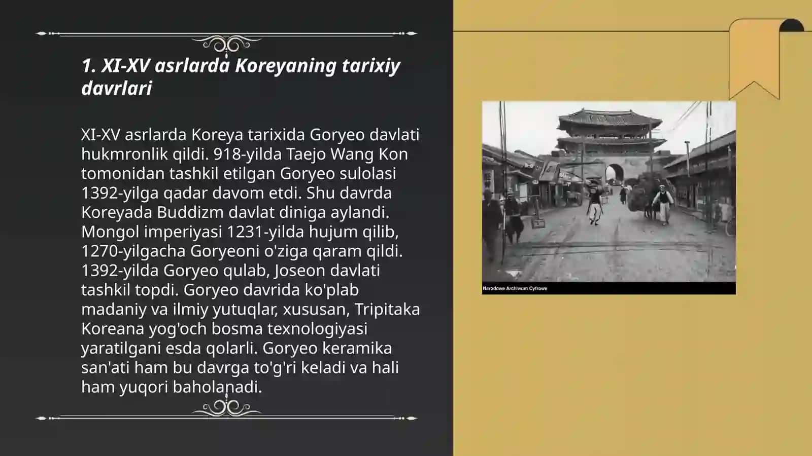 XI-XV asrlarda Koreyaning tarixiy davrlari 3
