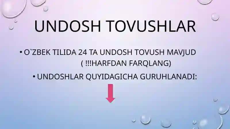 Undosh tovushlar 3