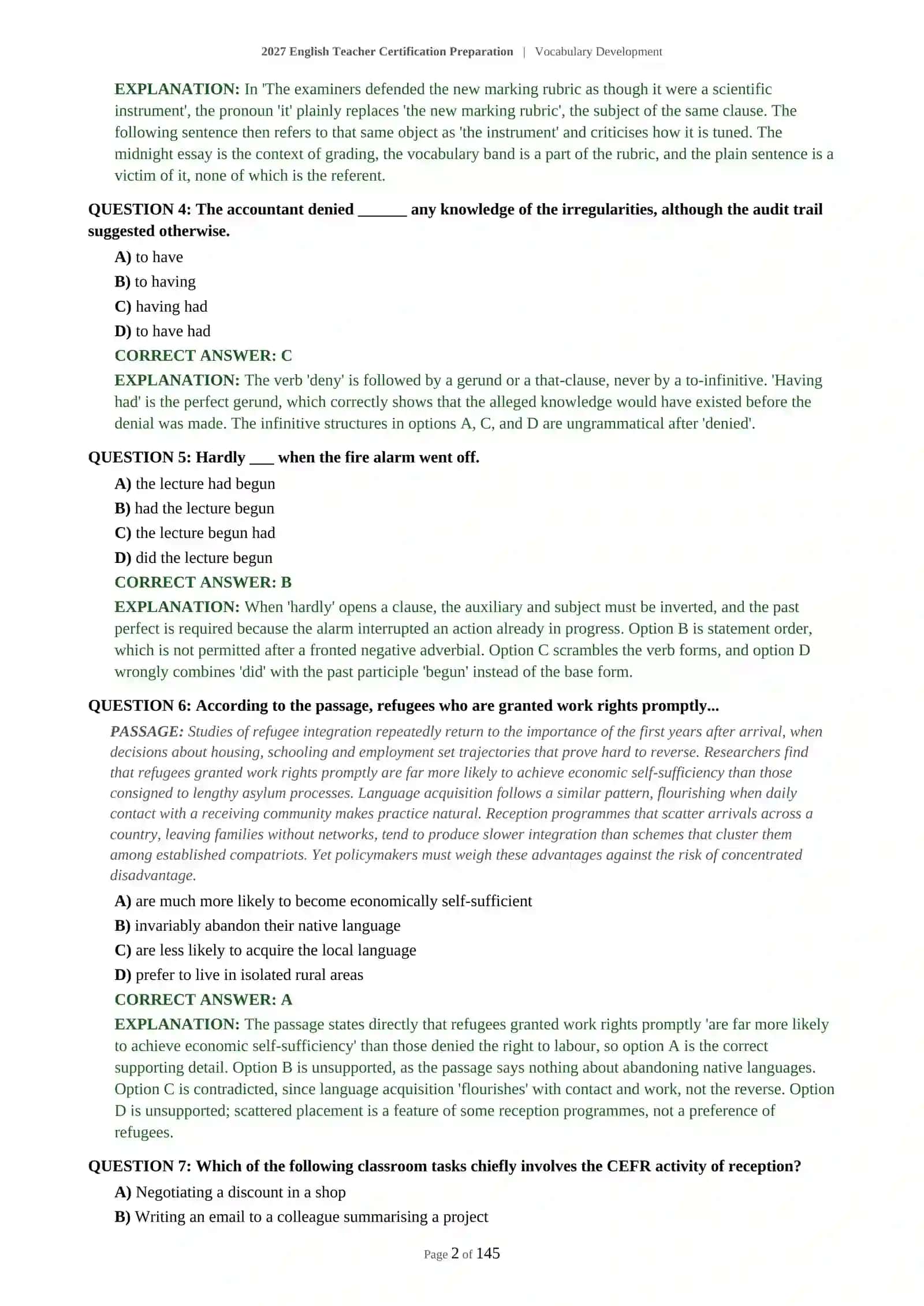 2027 English Teacher Certification Preparation 3