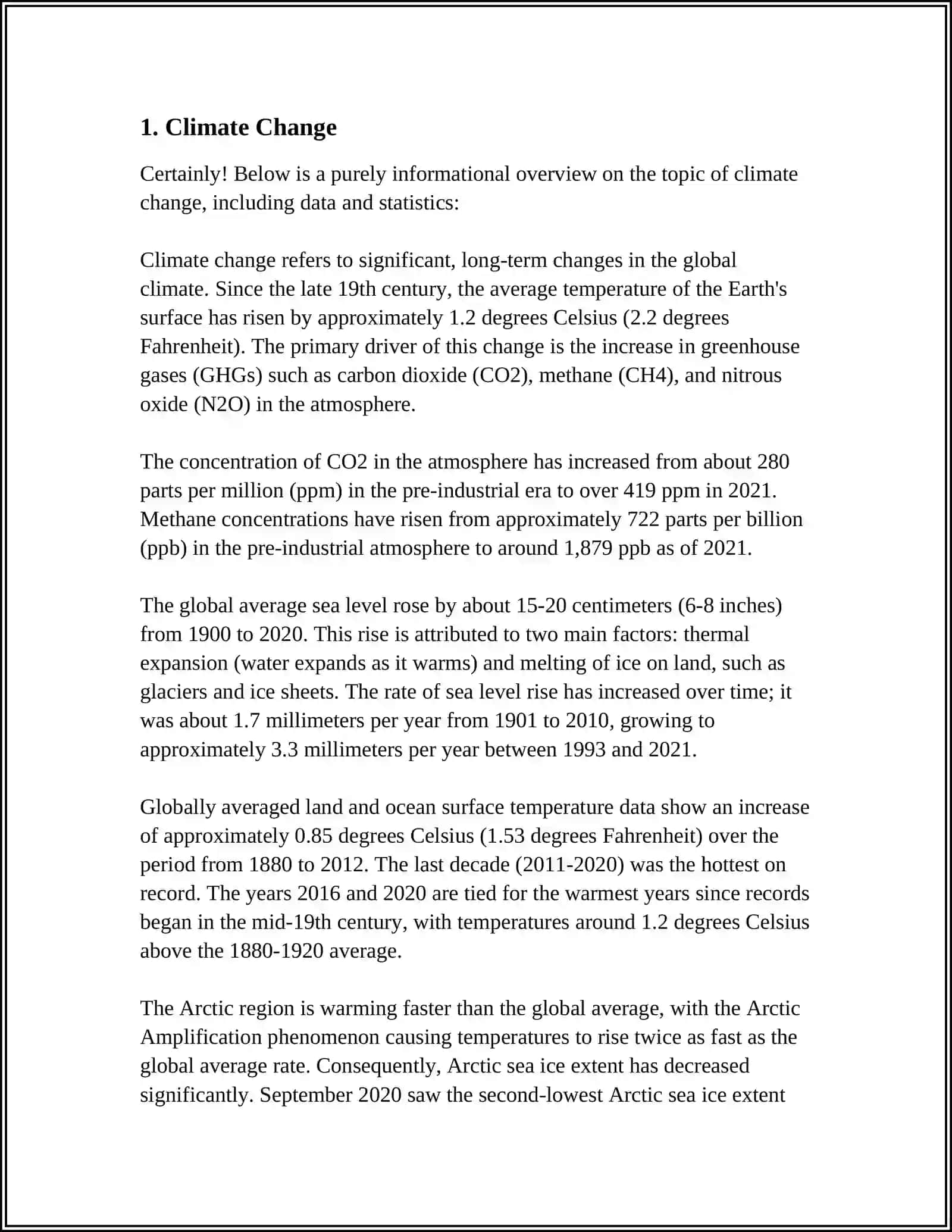 Global Climate Change Overview 3