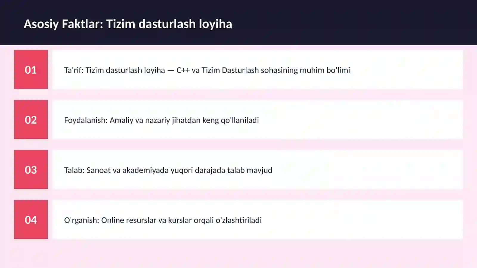 DASTURLASH | C++ VA TIZIM DASTURLASH 3