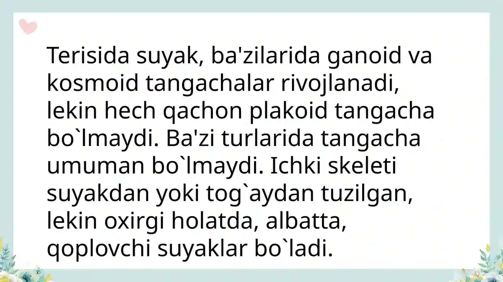 Suyakli baliqlar sistematikasi 3