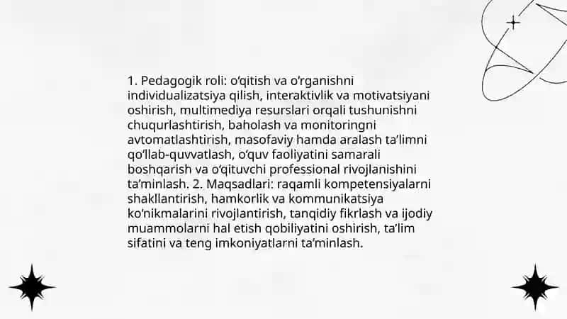 Ta'lim jarayonida axborot-kommunikatsiya texnologiyalarining o'rni va imkoniyatlari 3