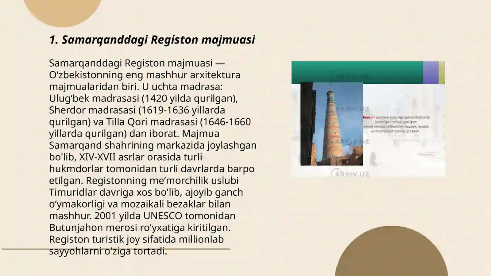 Samarqanddagi Registon majmuasi 3