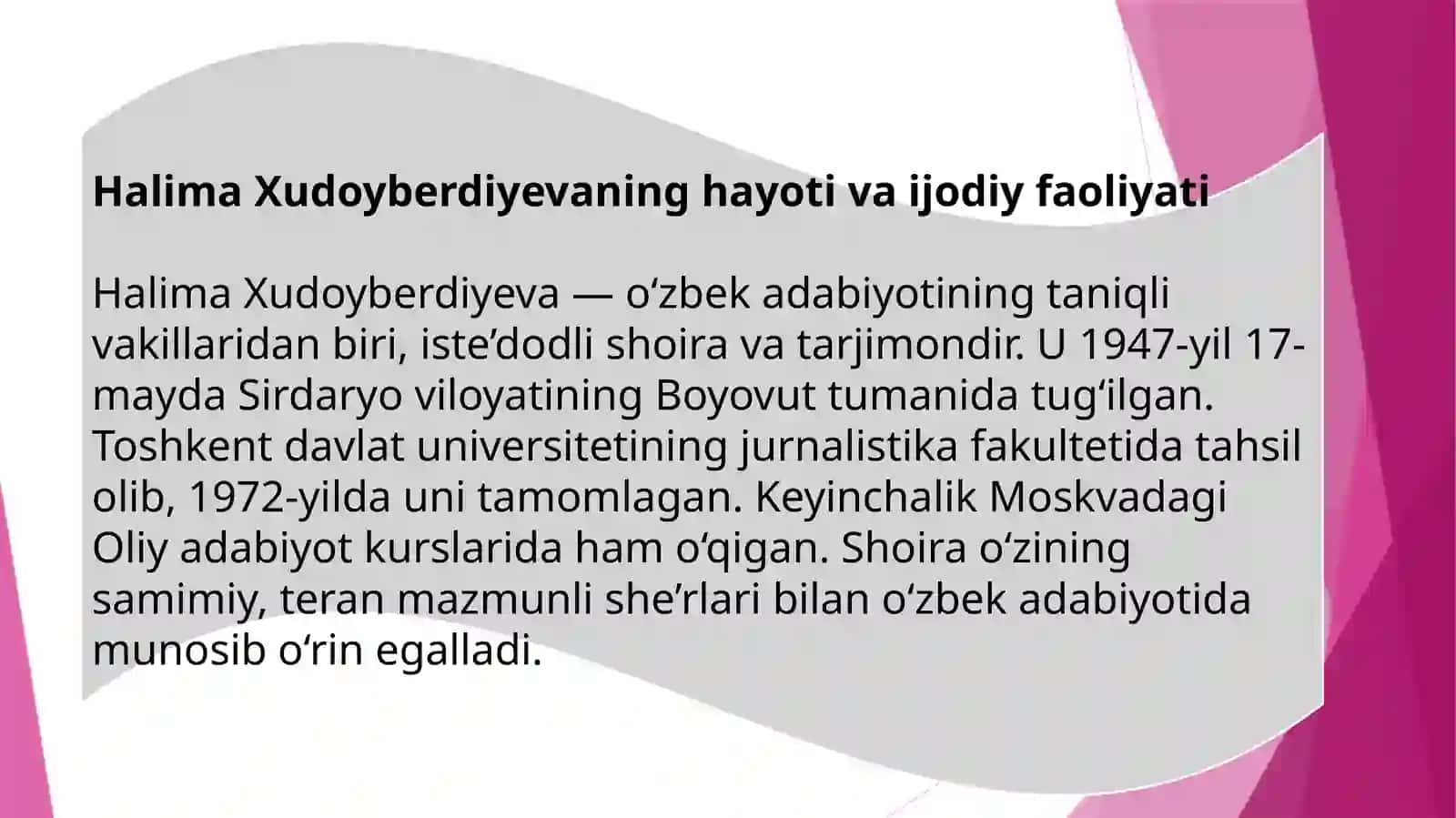 Halima Xudoyberdiyeva she’riyati 3