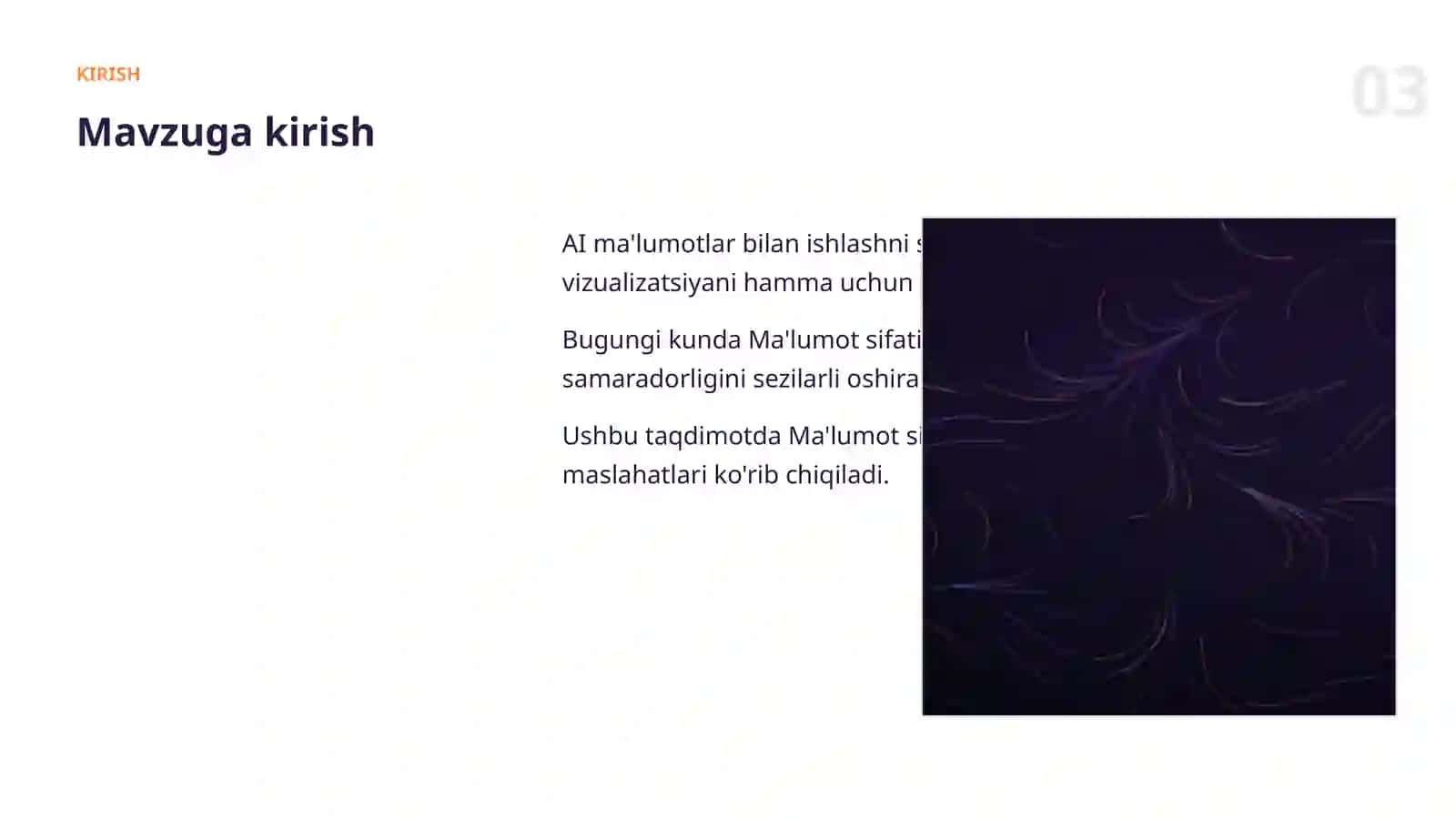 Ma'lumotlar bilan ishlash 3