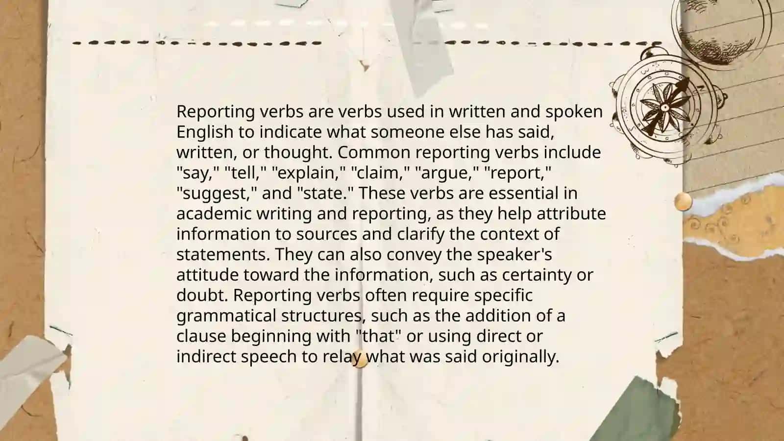 Reporting Verbs 3