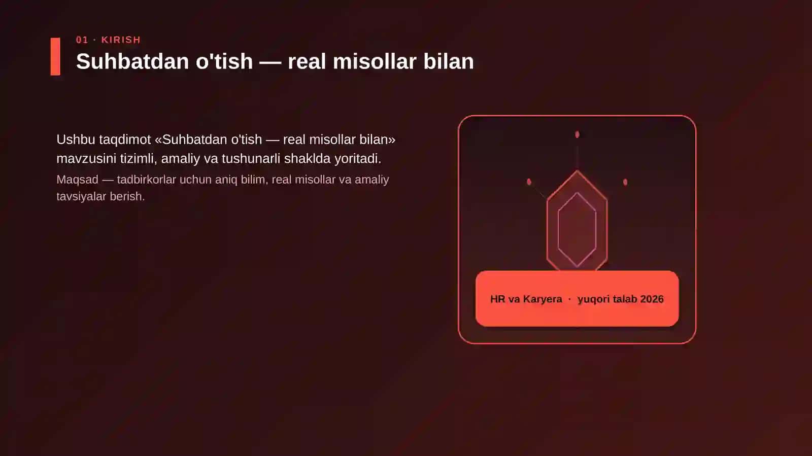 Suhbatdan o'tish — real misollar bilan 3