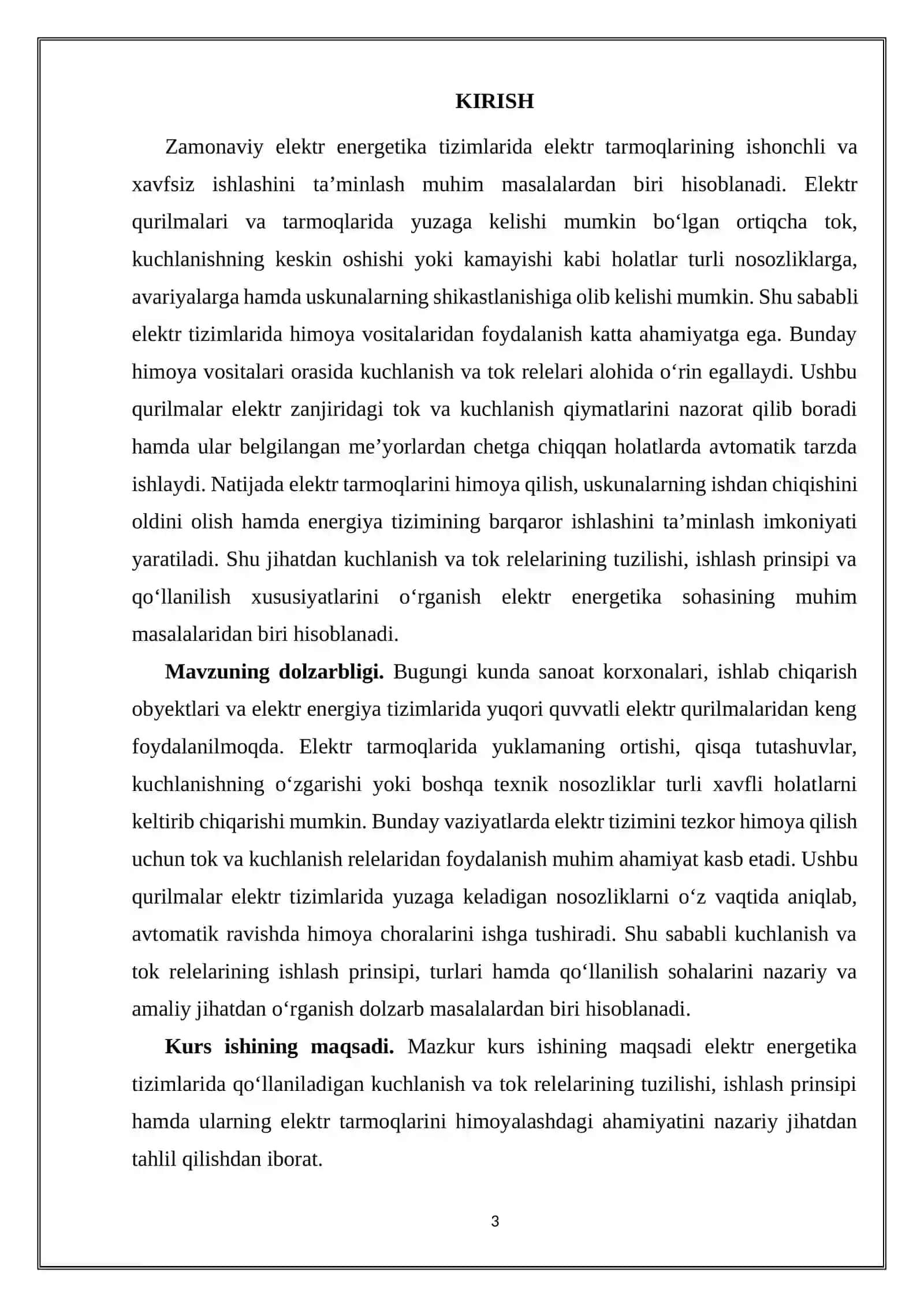 Kuchlanish va tok relelari 3