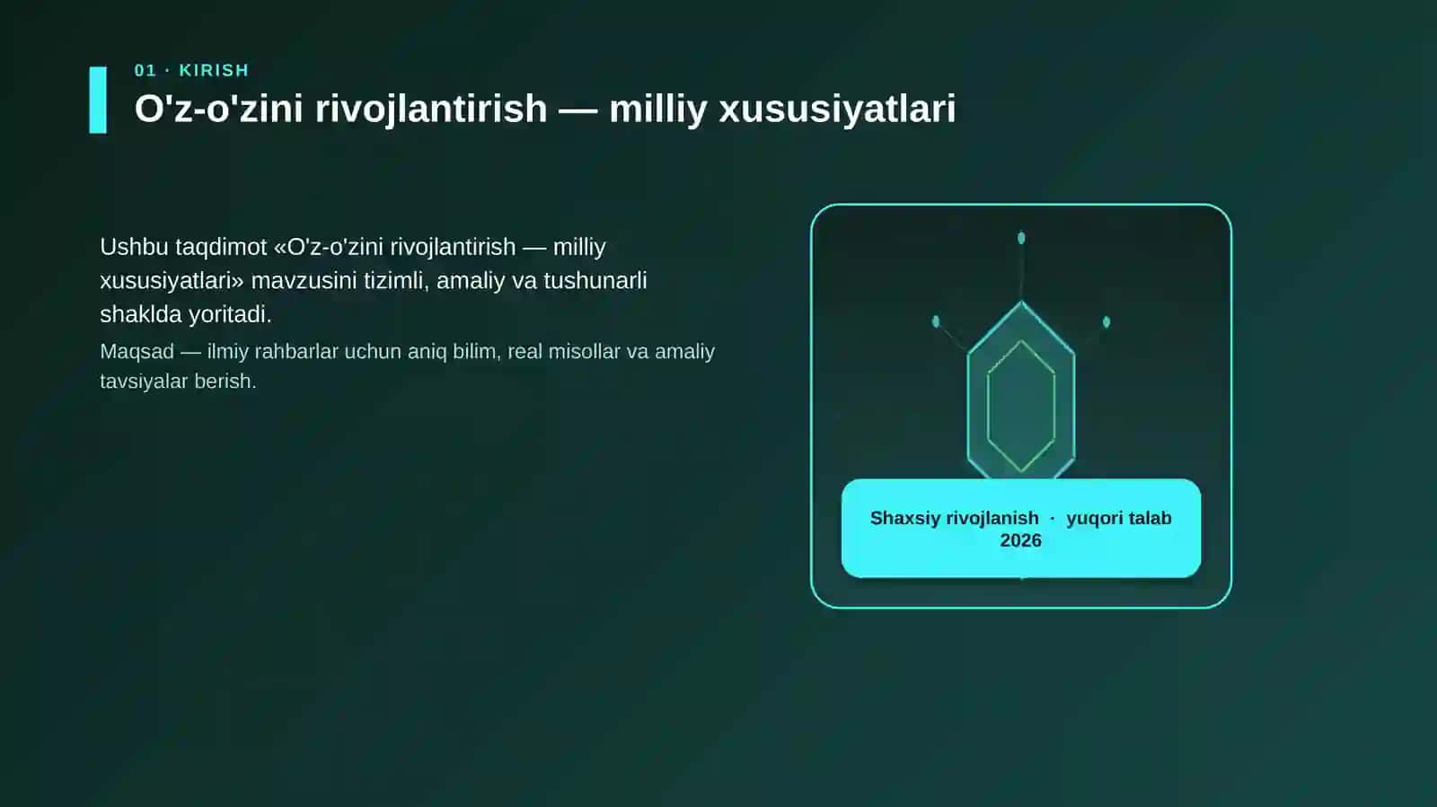 O'z-o'zini rivojlantirish — milliy xususiyatlari 3