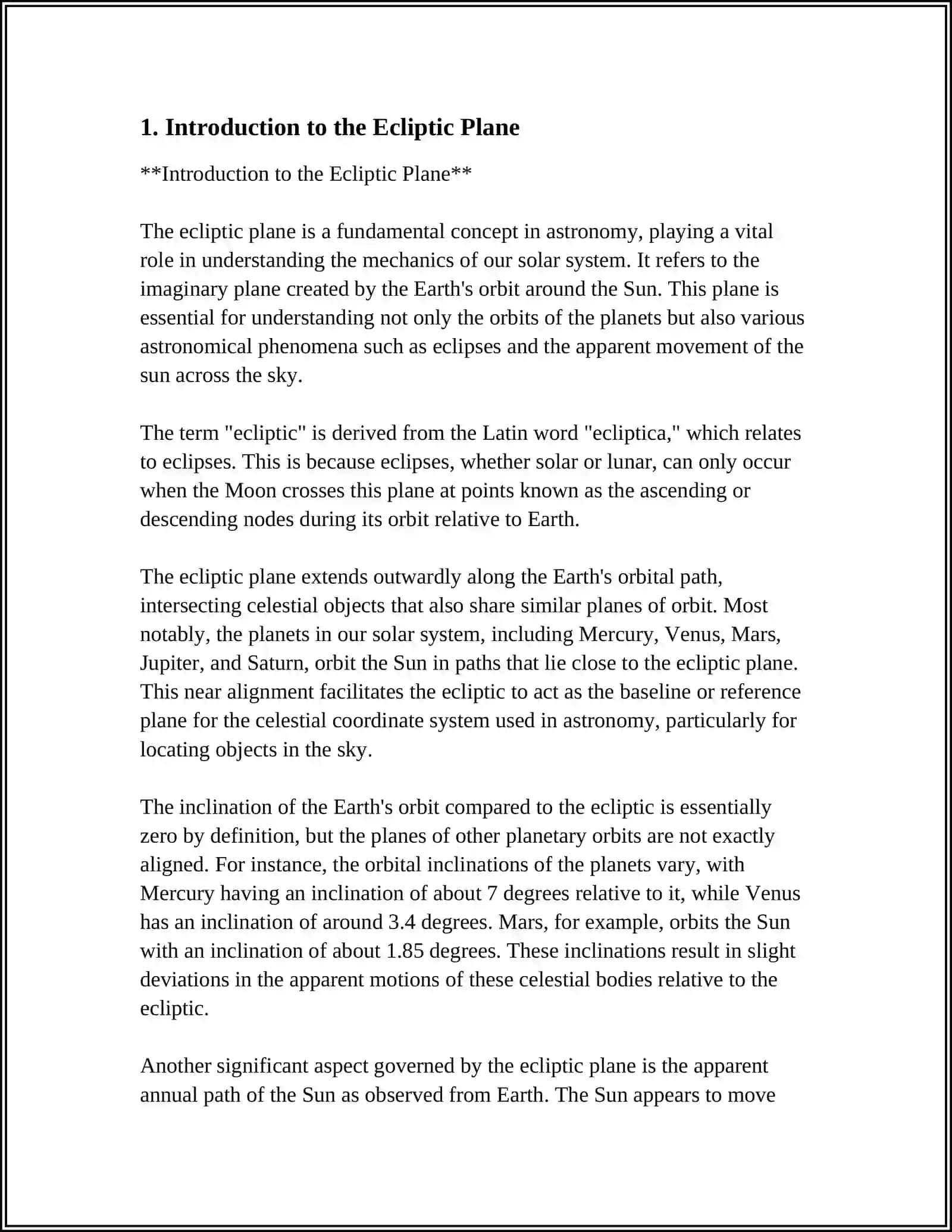 ECLIPTIC APPROACH LESSON PLAN 3