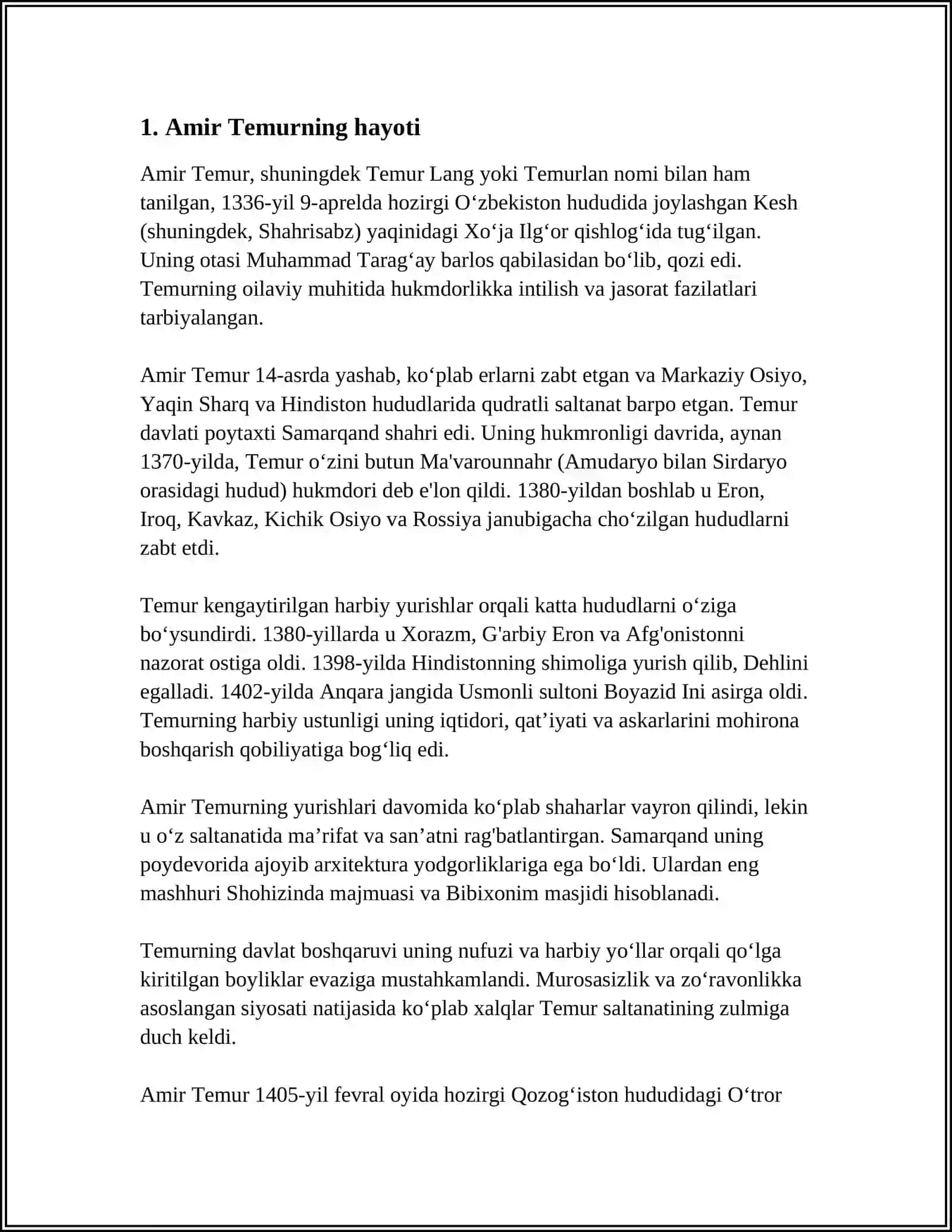 AMIR TEMUR 3