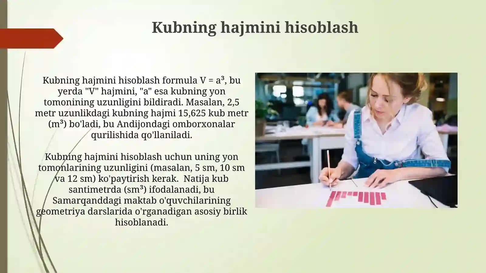 Kubning hajmini hisoblash 3