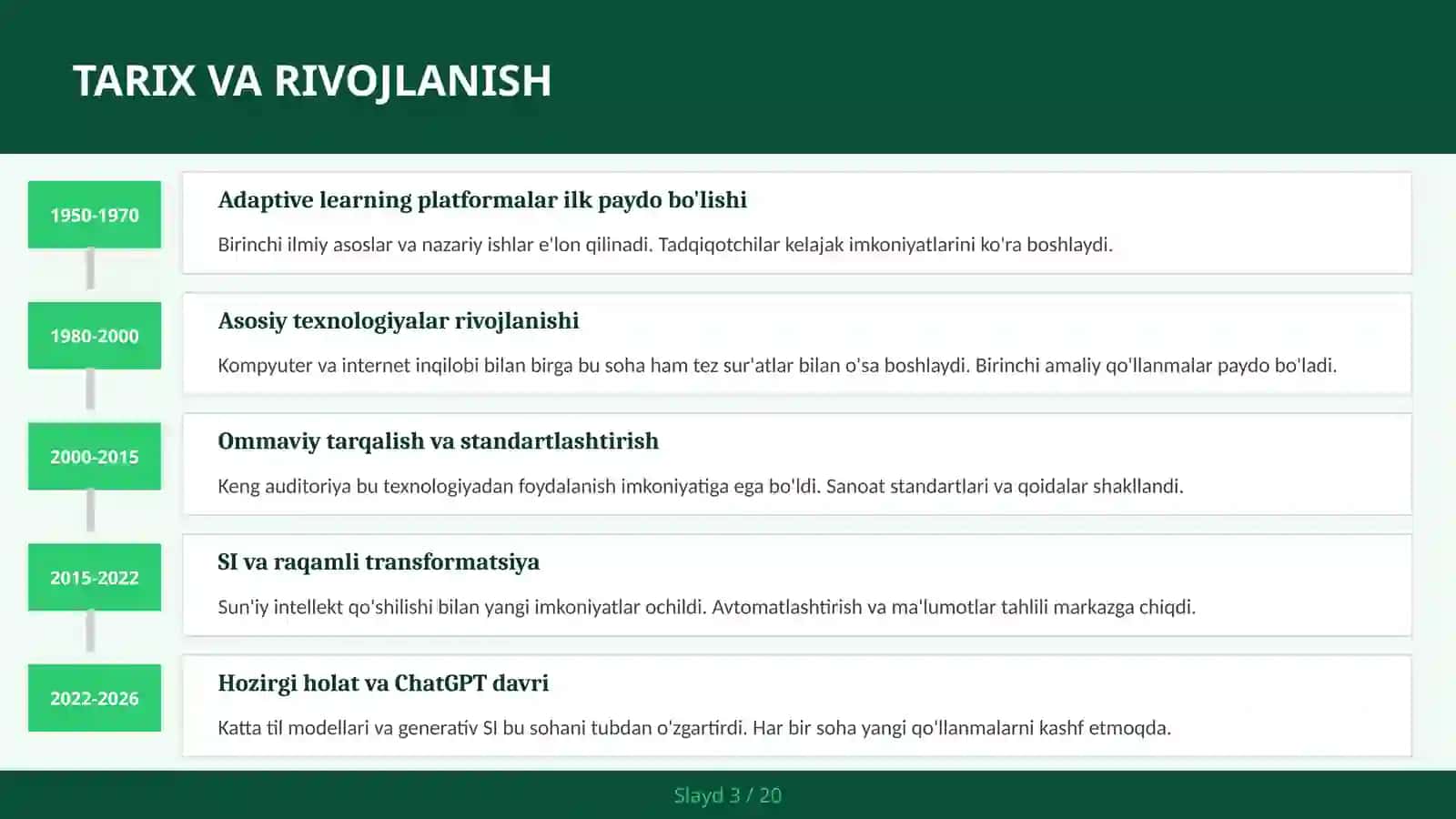 ADAPTIVE LEARNING PLATFORMALAR 3