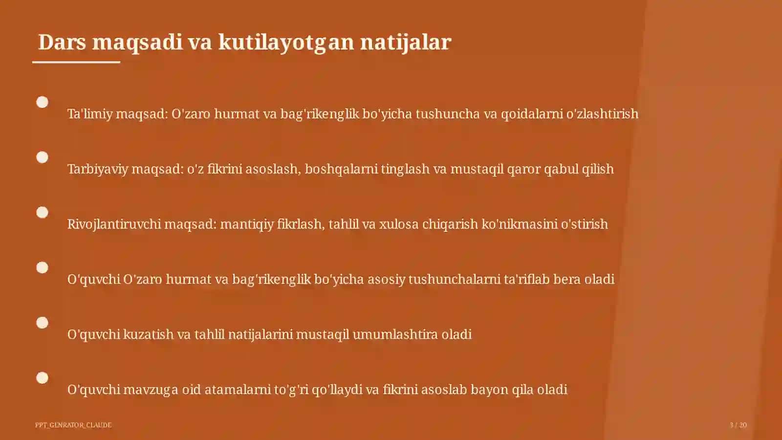 O'zaro hurmat va bag'rikenglik (7-sinf) 3