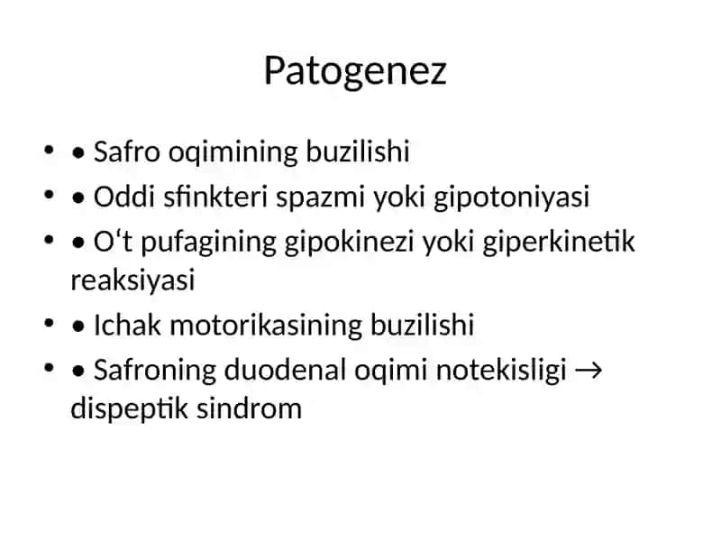 O‘t yo‘llari diskineziyasi 3