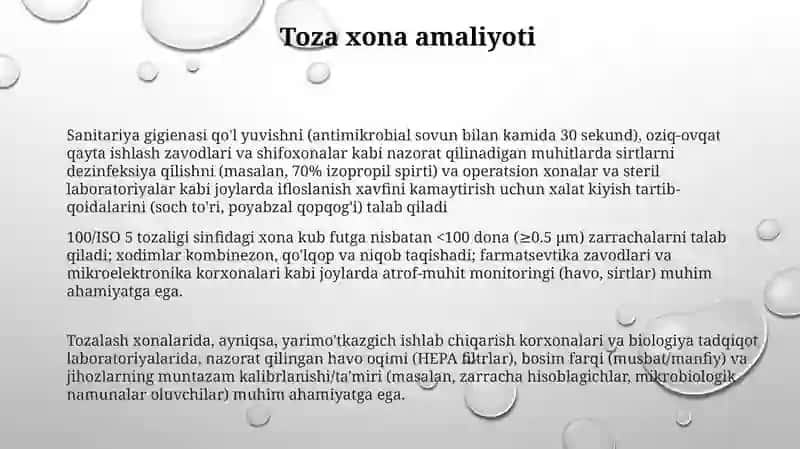 Texnika va sanitariya gigeniya qoidalari 3